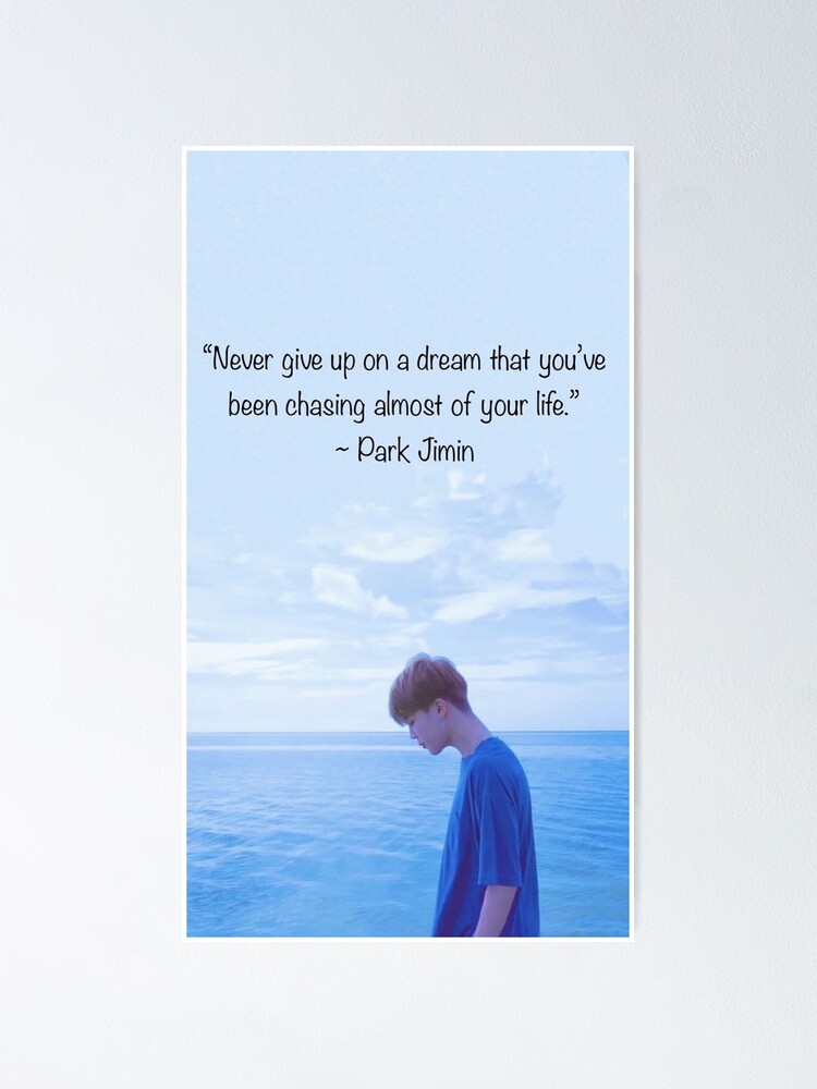 Poster Citation De Bts Jimin Par Inniesart Redbubble