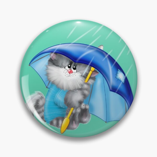 Item preview, Cat Kitten Umbrella Cartoon graphy, Cat with Umbrella Free, cat using umbrella artwork  designed and sold by Halalolo.