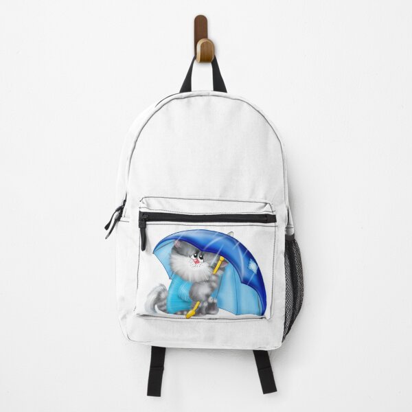 Item preview, Cat Kitten Umbrella Cartoon graphy, Cat with Umbrella Free, cat using umbrella artwork designed and sold by Halalolo.