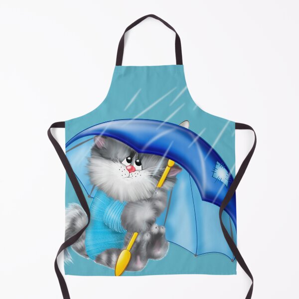 Item preview, Cat Kitten Umbrella Cartoon graphy, Cat with Umbrella Free, cat using umbrella artwork  designed and sold by Halalolo.