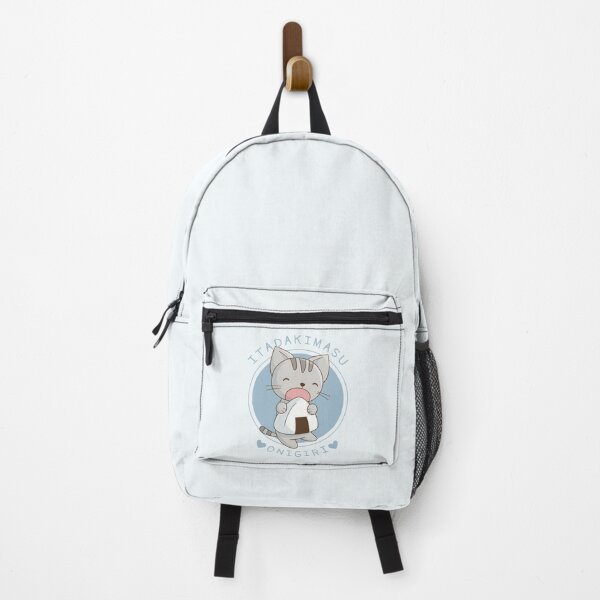 Item preview, Itadakimasu! Cute grey cat with giant onigiri! designed and sold by LuYukari.