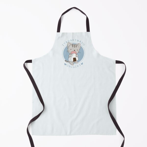 Item preview, Itadakimasu! Cute grey cat with giant onigiri! designed and sold by LuYukari.