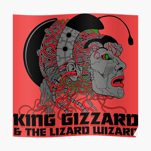 King Gizzard And The Lizard Wizard EE. UU. Y Canadá 2019 * rojo Póster