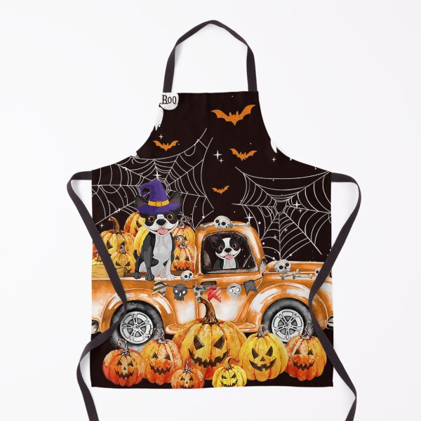 Item preview, Boston Terrier Dog On Pumpkins Truck Autumn Halloween designed and sold by harolhaw.