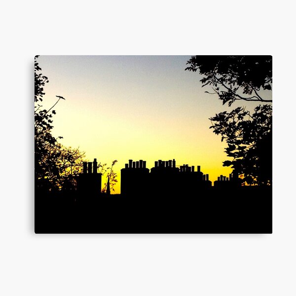 Chimney Pots. Sunset. Edinburgh. Canvas Print