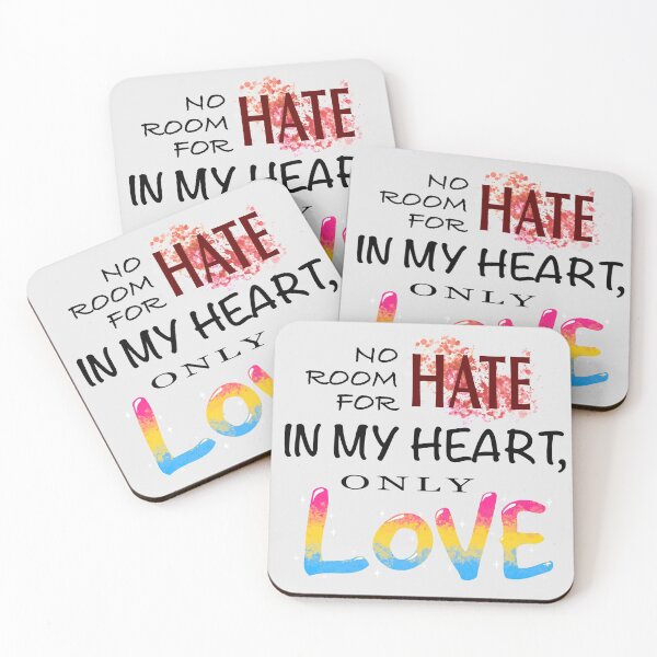 Item preview, No room for hate, only LOVE (pan) designed and sold by tuatara-time.