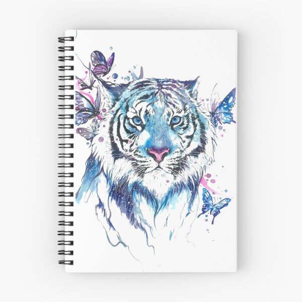 Item preview, white tiger portrait, Tiger Butterfly Abziehtattoo Flash, Drawing Tiger designed and sold by Halalolo.