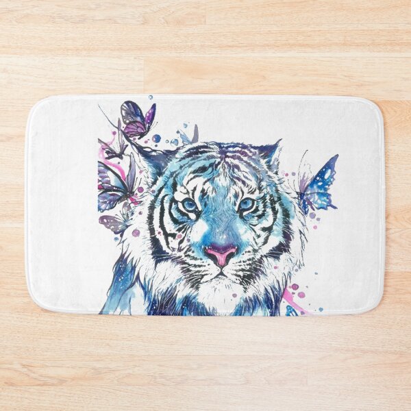 Item preview, white tiger portrait, Tiger Butterfly Abziehtattoo Flash, Drawing Tiger designed and sold by Halalolo.