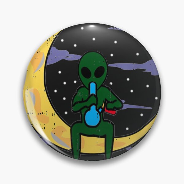 Item preview, Alien Smoking Bong High Moon Clouds Weed Gift designed and sold by harolhaw.