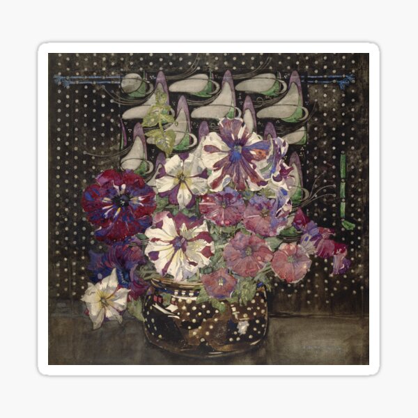 Item preview, Charles Rennie Mackintosh - "Petunias" - 1916 designed and sold by BOLDMarketing.