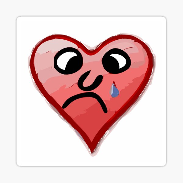 daily sticker  planner stickers  agenda  emote sticker  heart break sticker  broken heart  down sad feeling Cutie character stickers