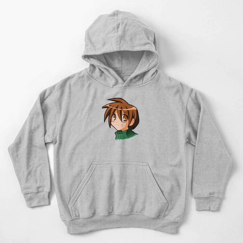 Anime Boy With Brown Hair Kids Pullover Hoodie By Teezoneztore Redbubble