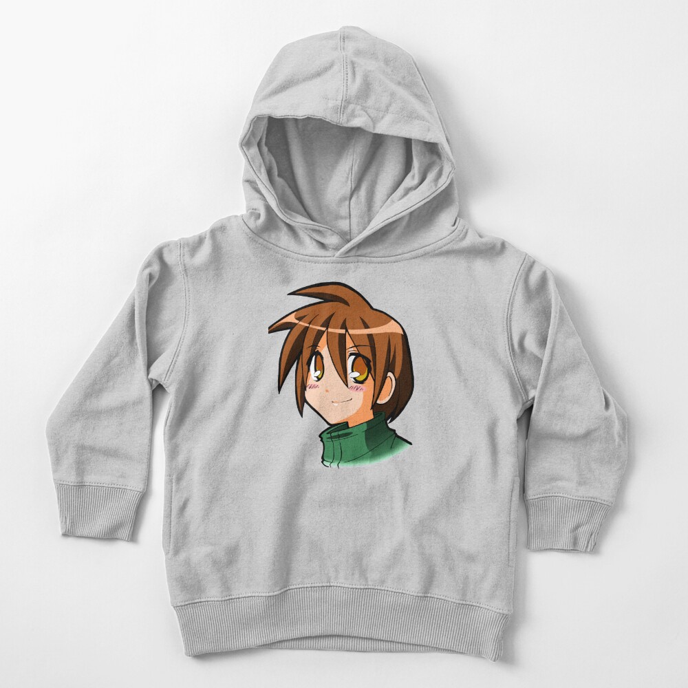 Anime Boy With Brown Hair Toddler Pullover Hoodie By Teezoneztore Redbubble