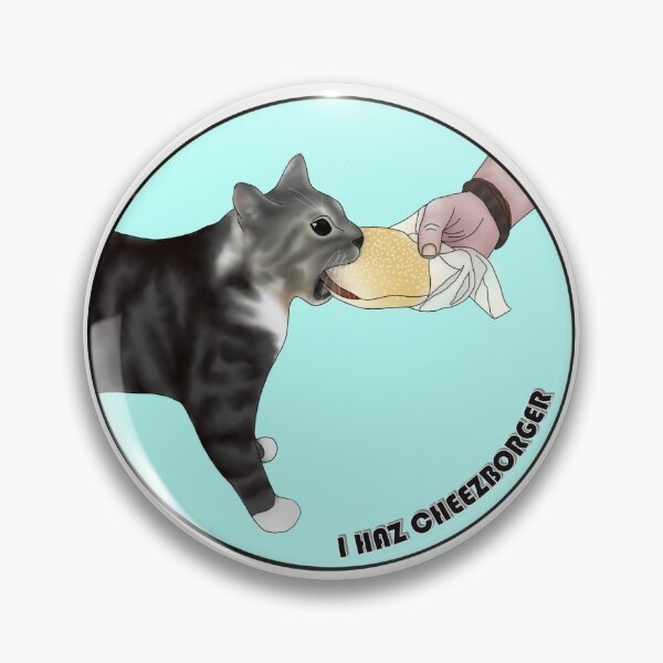Item preview, I haz cheezborger meme cat designed and sold by Alenas-Store.