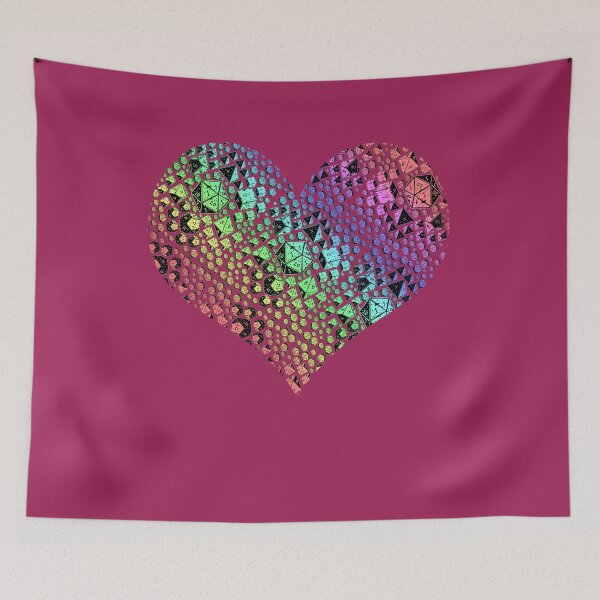 Item preview, Heart of Bunch of D&D dice in color designed and sold by Faroth.