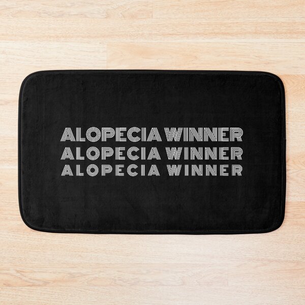 Item preview, Alopecia Winner Repeating Text Design (Dark) - Alopecia Awareness and Hair Loss Support designed and sold by Winning Alopecia.