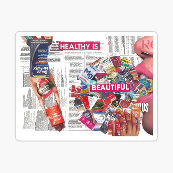 Healthy is Beautiful Sticker