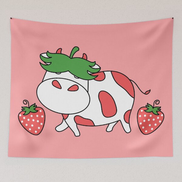 Item preview, Cute Strawberry Cow designed and sold by Lulupainting.