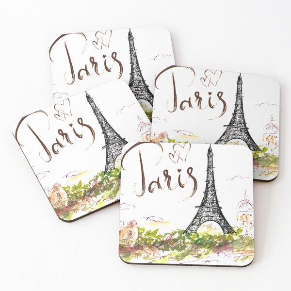 Item preview, Paris Eiffel Tower illustration, Eiffel Tower Drawing Illustration, Hand-painted Eiffel Tower  designed and sold by Halalolo.
