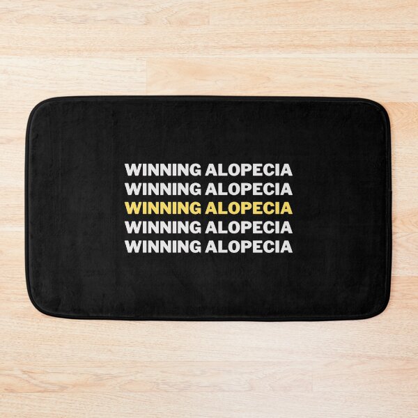 Item preview, Winning Alopecia Dark Monochrome Yellow - Alopecia Awareness and Hair Loss Support designed and sold by Winning Alopecia.