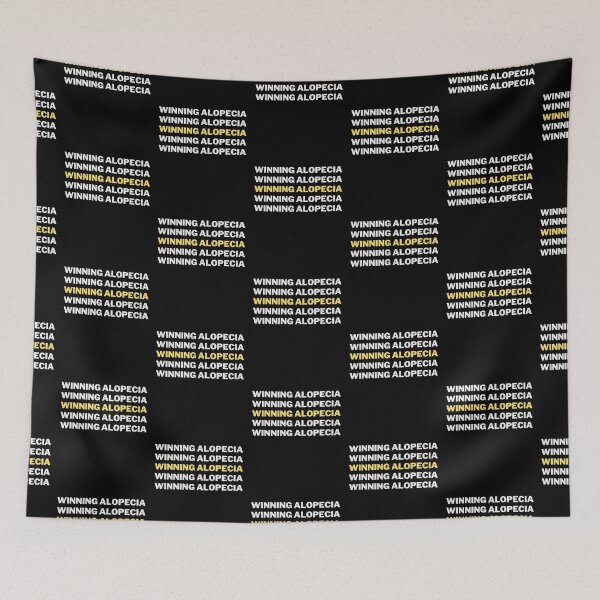 Item preview, Winning Alopecia Dark Monochrome Yellow - Alopecia Awareness and Hair Loss Support designed and sold by Winning Alopecia.