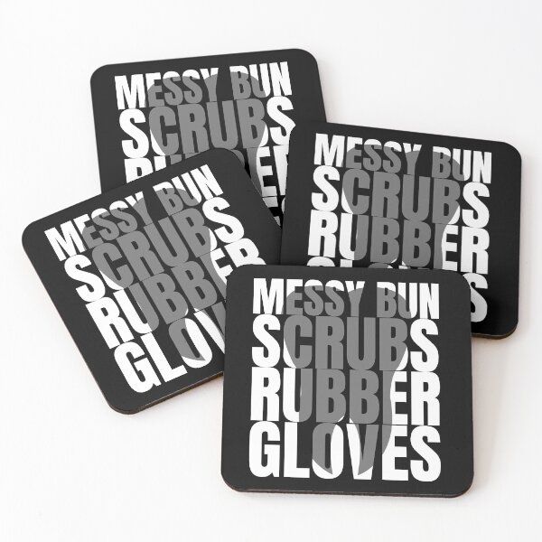 Item preview, Messy bun scrubs rubber gloves,Dantal style. designed and sold by Babe3955.