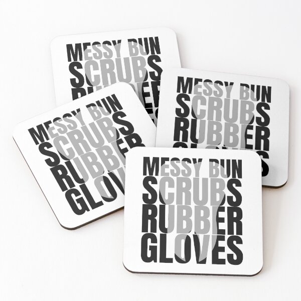 Item preview, Messy bun scrubs rubber gloves,Dantal style. designed and sold by Babe3955.
