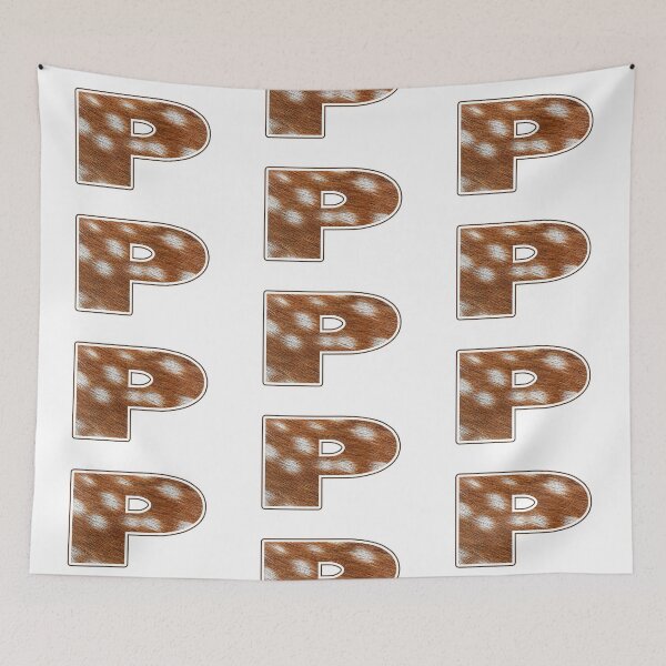 Item preview, Deer Fur Texture Letter P designed and sold by MoonsmileProd.
