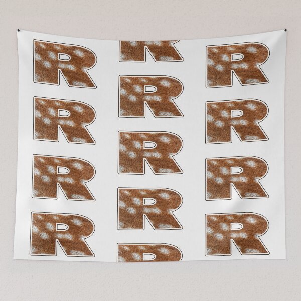 Item preview, Deer Fur Texture Letter R designed and sold by MoonsmileProd.