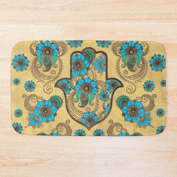 Item preview, Hamsa Hand -Hand of Fatima Floral Ornament designed and sold by k9printart.