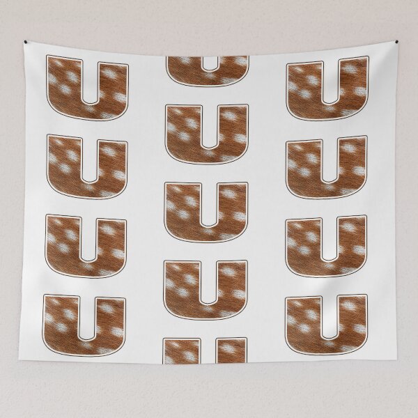 Item preview, Deer Fur Texture Letter U designed and sold by MoonsmileProd.