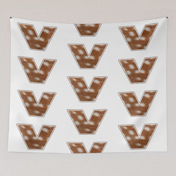 Item preview, Deer Fur Texture Letter V designed and sold by MoonsmileProd.