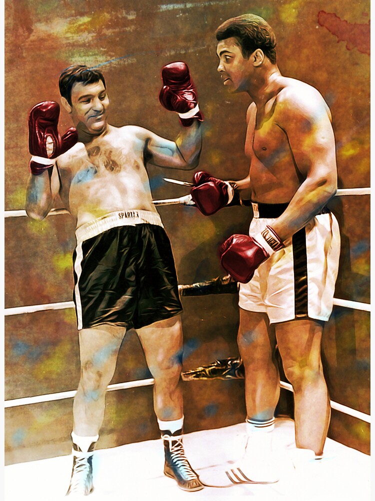 "Muhammad Ali v Rocky Marciano The Super Fight 1970 ‧ Fantasy" Sticker for Sale by MoodiArtist