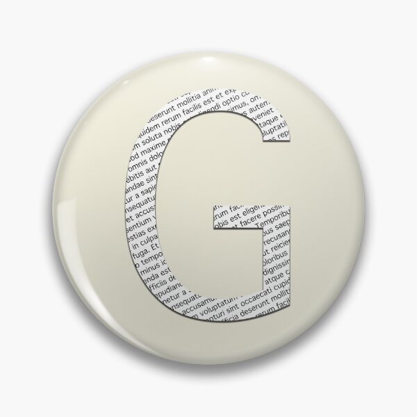 Item preview, G Typographic monogram cutout designed and sold by Emi Yañez.