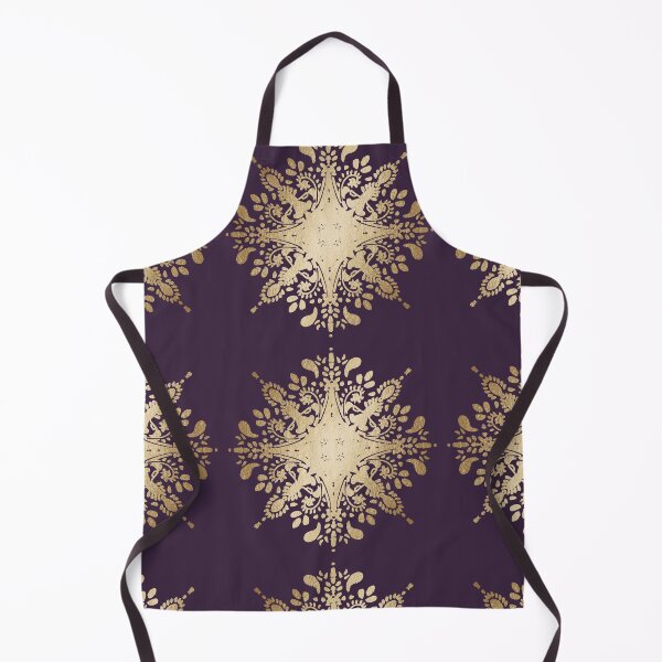 Item preview, Gold texture foil  on mauve ethnic pattern designed and sold by Urvashi Patel.