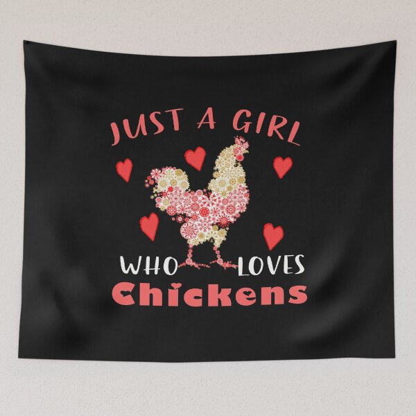 Item preview, Just A Girl Who Loves Chickens, Floral Farmer Girl Gifts T-Shirt  designed and sold by bestdesigns2020.