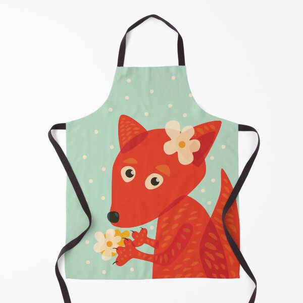 Item preview, Cute Fox With Flowers designed and sold by Boriana Giormova.