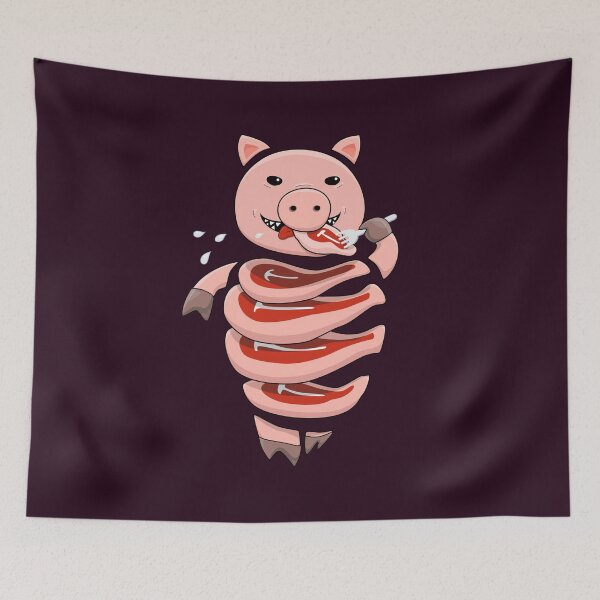 Item preview, Gluttonous Self Eating Cannibal Pig designed and sold by Boriana Giormova.