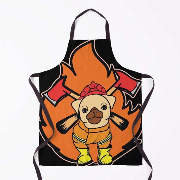 Item preview, Fire Department Pug Dog With Axes designed and sold by Grinover.