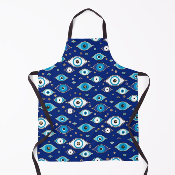 Item preview, Evil Eye pattern - dark blue with golden accents designed and sold by k9printart.