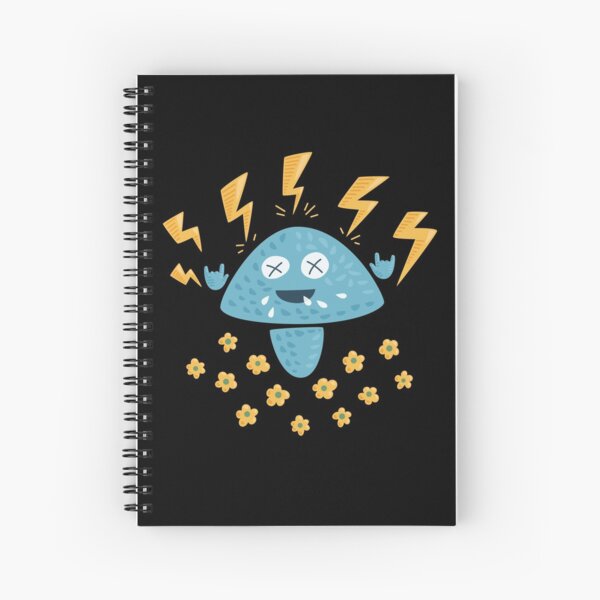 Heavy Metal Mushroom Funny Music Character Spiral Notebook