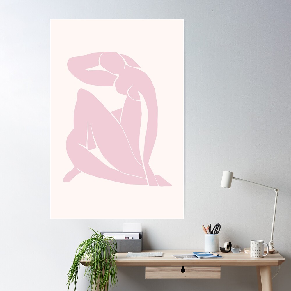 Matisse Wall Art Posters Pink and Blue, Matisse Prints, Coquette