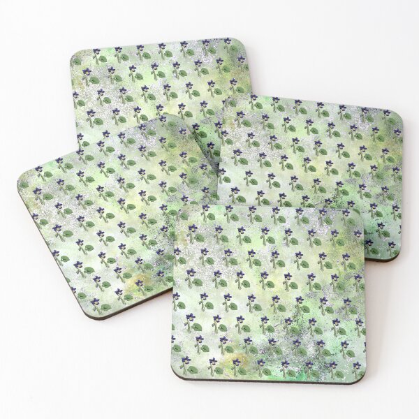 Item preview, Green Glitter Purple Flower Pattern designed and sold by Hanlar.