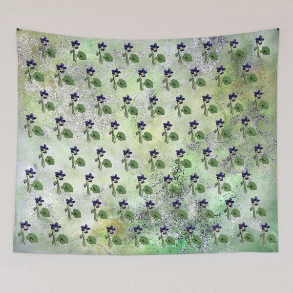 Item preview, Green Glitter Purple Flower Pattern designed and sold by Hanlar.