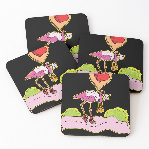 Item preview, Postman Flamingo With Heart designed and sold by Grinover.