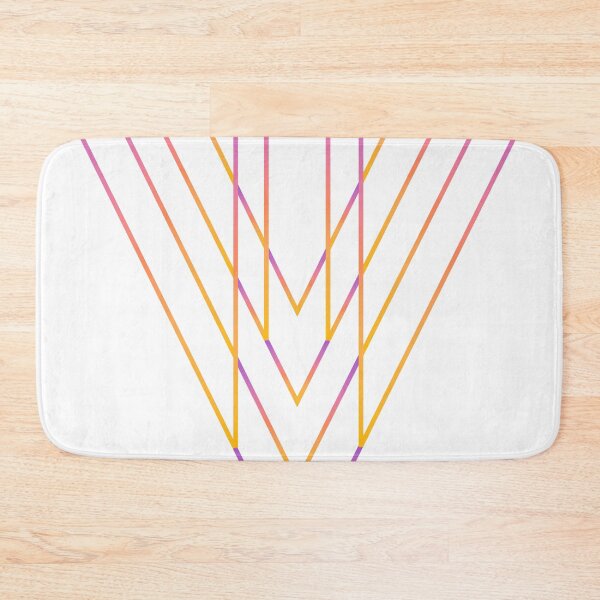 Item preview, Orange pink triangle linear abstract geo designed and sold by Carolina Salazar.