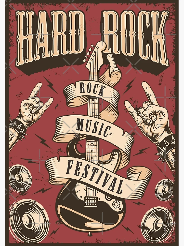 Hard Rock - Rock Music Redbubble Sale Poster for Festival\