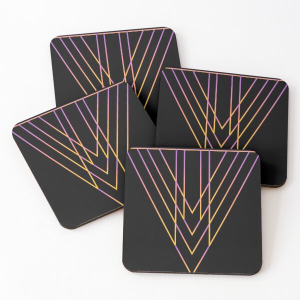Item preview, Orange pink triangle modern abstract geometric designed and sold by Carolina Salazar.
