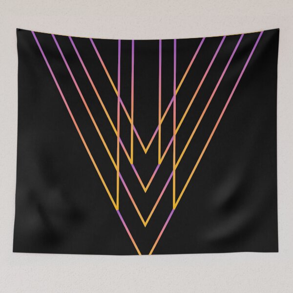 Item preview, Orange pink triangle modern abstract geometric designed and sold by Carolina Salazar.