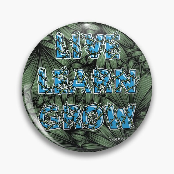 Item preview, Live, Learn, Grow - Blue designed and sold by Adeola Sokunbi.